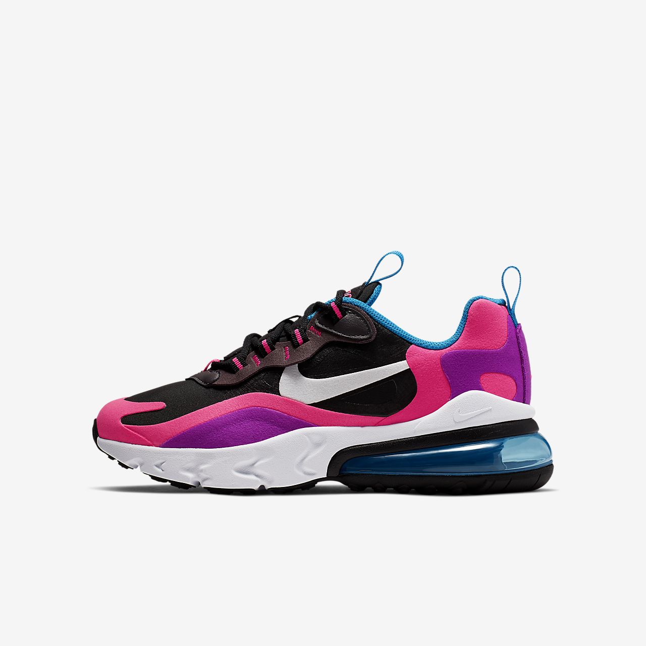 Nike Air Max 270 React - Sneakers - Sort/Pink/Lilla/Hvide | DK-72994